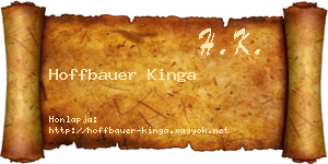 Hoffbauer Kinga névjegykártya
