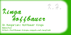 kinga hoffbauer business card